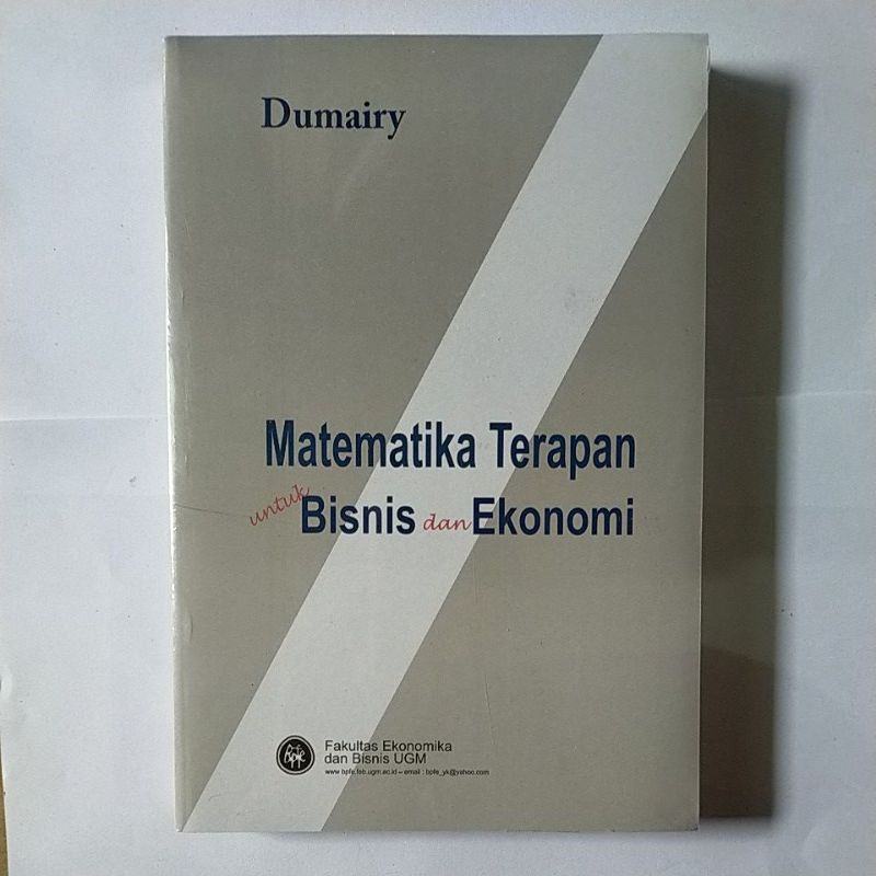 Jual Buku Matematika Terapan Untuk Bisnis Dan Ekonomi-Dumairy | Shopee ...