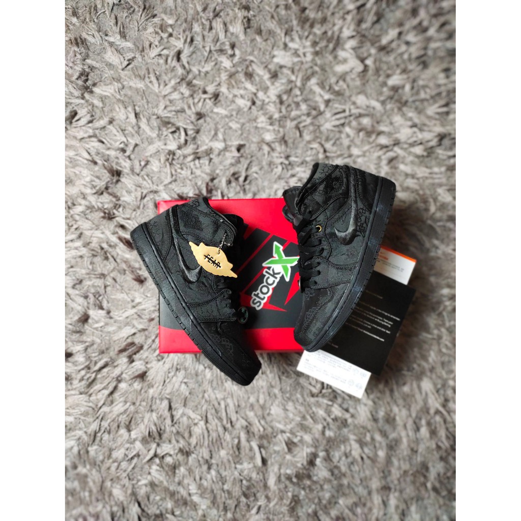 Nike Air Jordan 1 Mid SE Fearless x CLOT x Edison Chen "Black"
