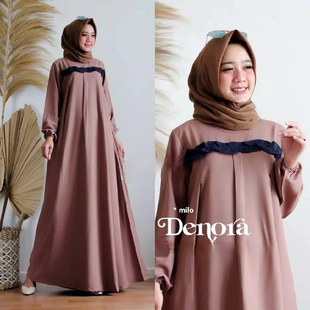 BUY 1 GET 1 | DENORA DRESS BIG SIZE - Ukuran S M L XL XXL XXXL 5L - BAJU GAMIS JUMBO R_PROJECT