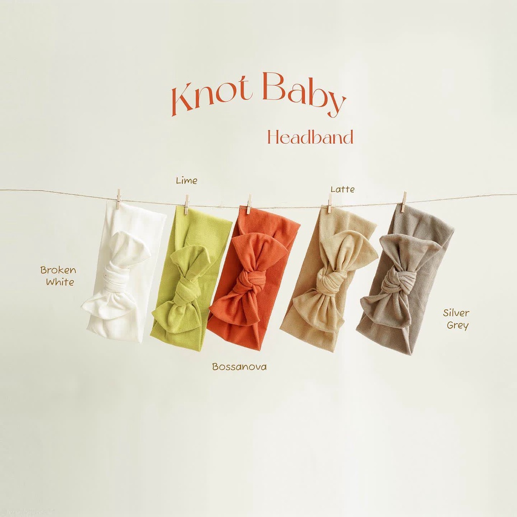 Little Prenses Knot Baby Headband - Bandana Bando Donat Bayi dan Anak New Born Perempuan Newborn 0 6 Bulan Set Lucu Korea