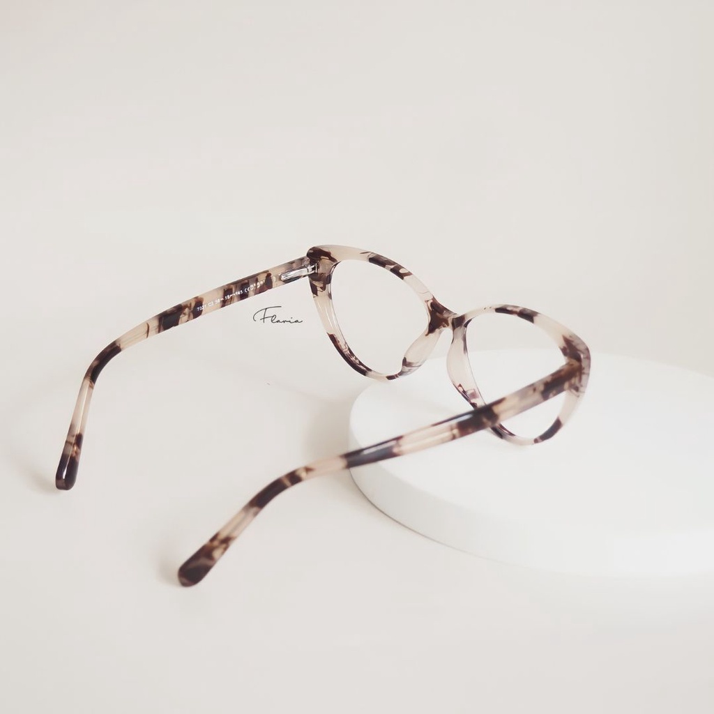 Flavia Eyewear - Kacamata Eve Cat Eye Acetat (custom minus, photochromic, blueray, bluechromic, photobrown)