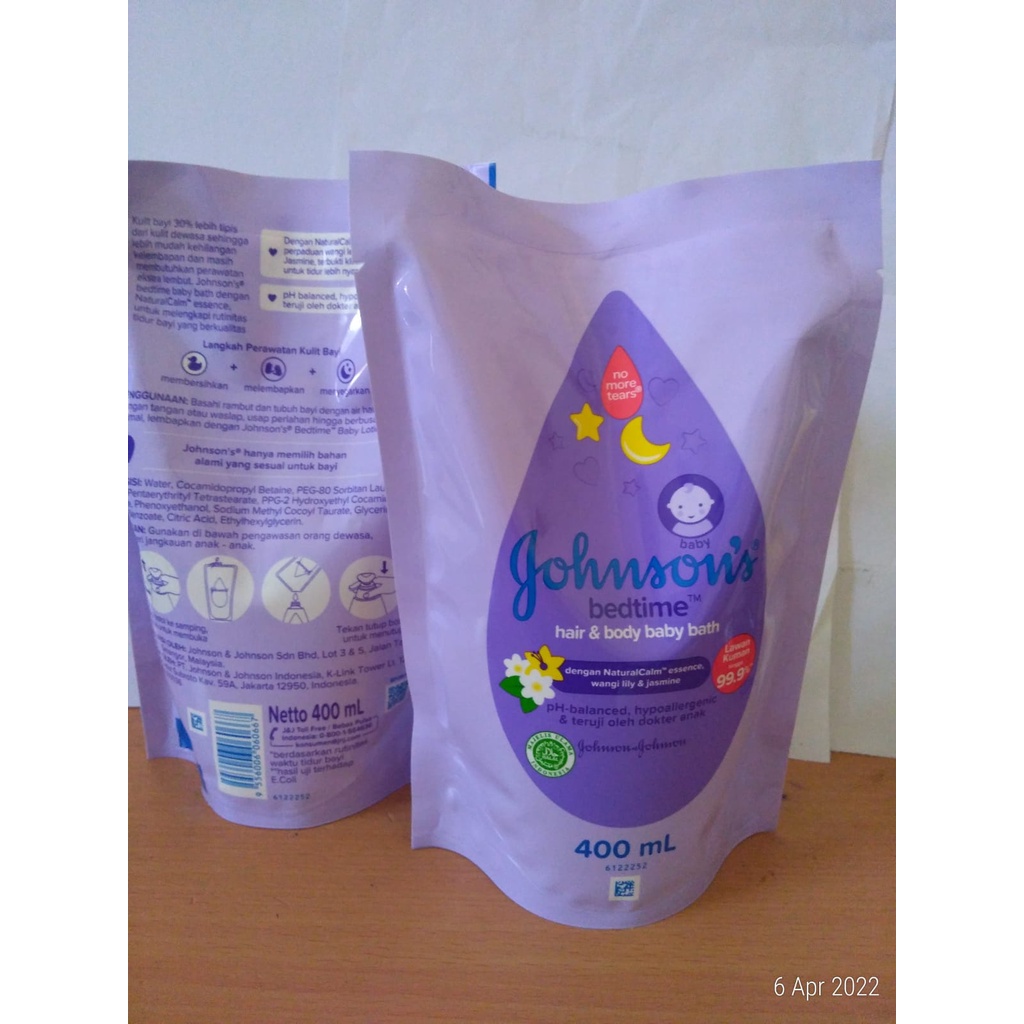 Johnson's bedtime hair &amp; body bath 400ml jonson Produk ini mengandung pH yang seimbang dan hypoallergenic, yang telah telah teruji secara dermatologi. Dengan demikian, maka produk ini dapat digunakan untuk mendukung rutinitas tidur bayi