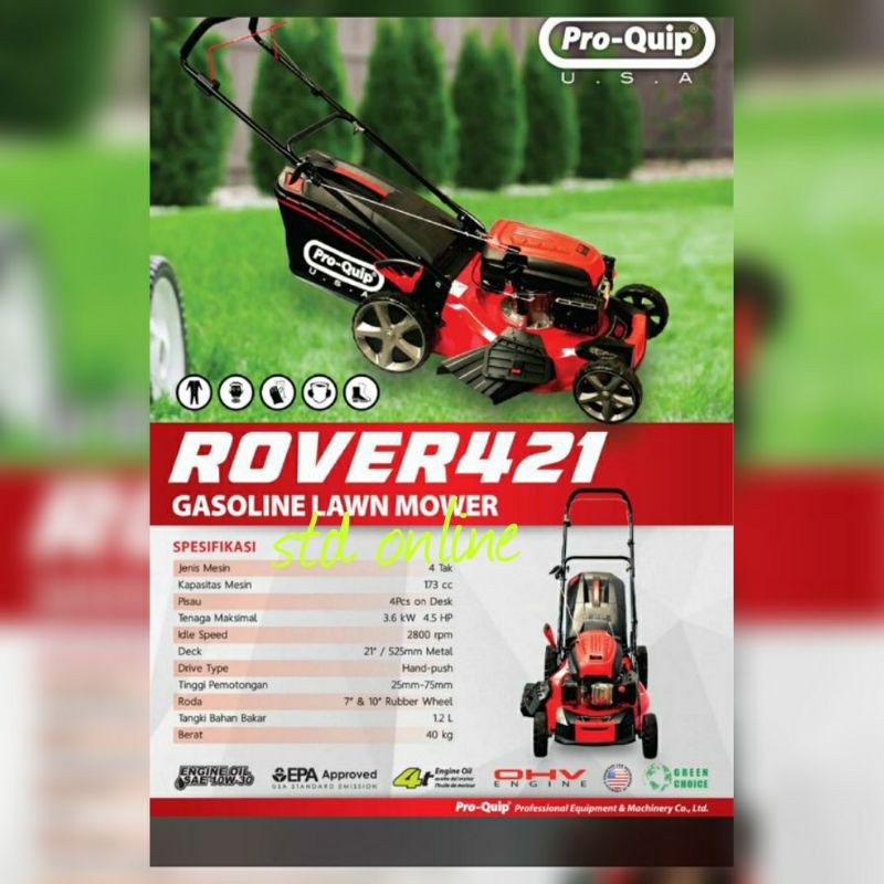 ROVER 421 MESIN POTONG RUMPUT DORONG PRO QUIP