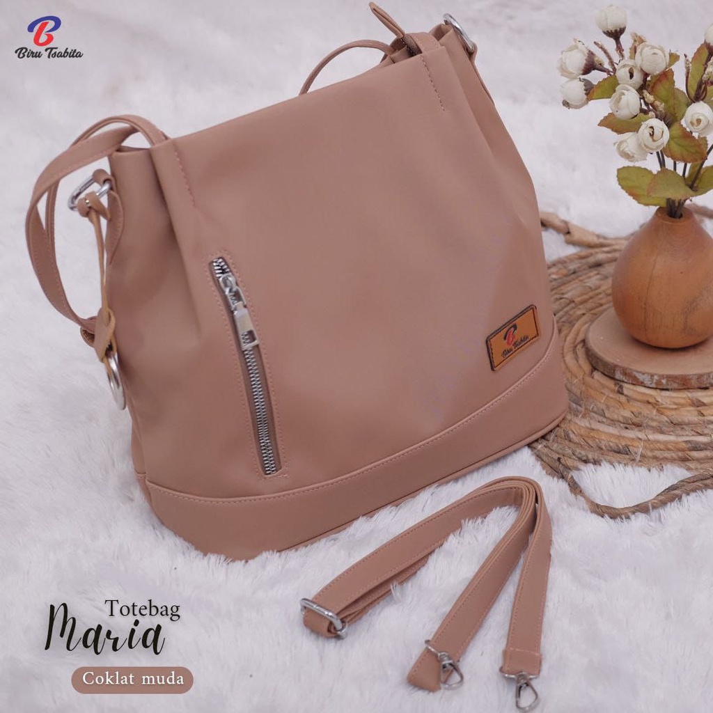 TERMURAH TAS TOTEBAG WANITA ANTI AIR MARIA TOTEBAG BY BIRU TSABITA, TAS SELEMPANG MARIA TOTEBAG, TOT