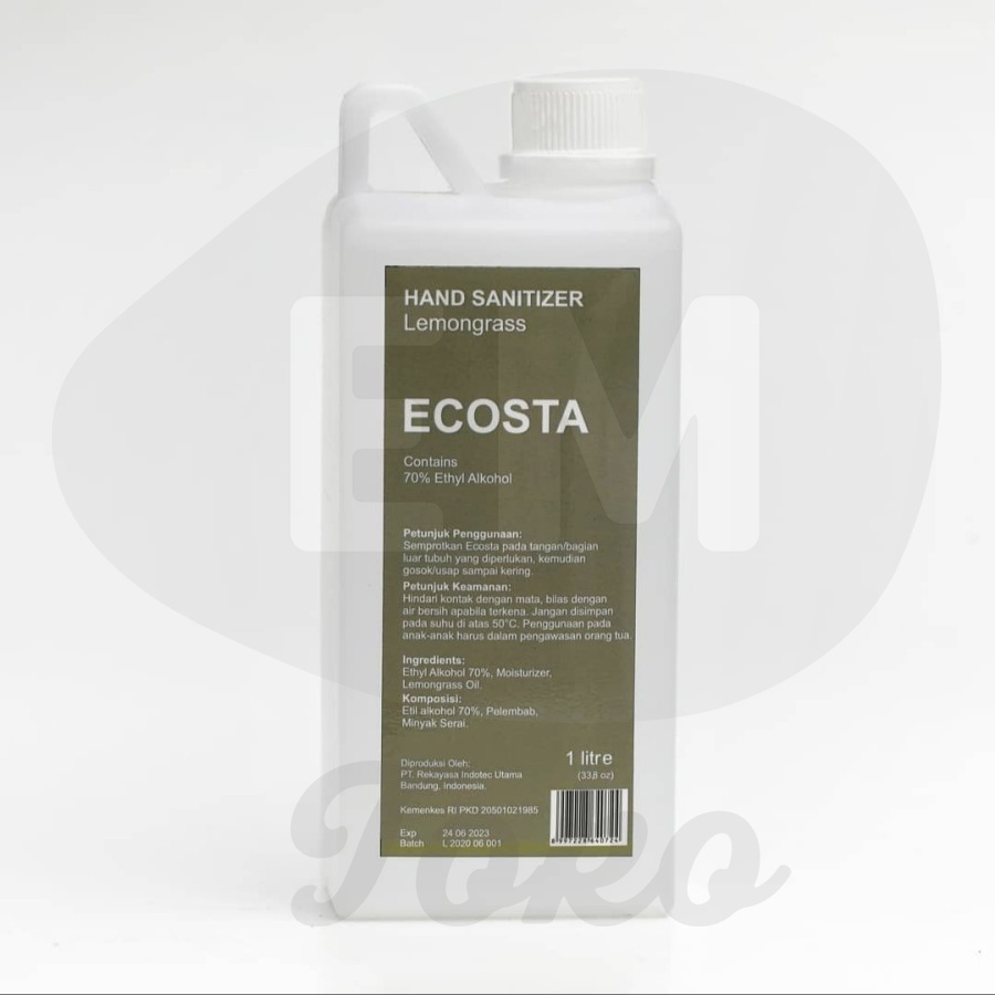ECOSTA Hand Sanitizer Spray 1L Refill Wangi Aroma