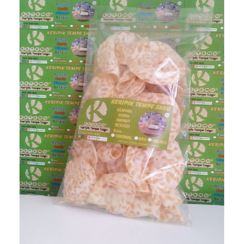 

Ketemu Keripik Tempe Sagu /180 g/ Original garing,gurih,renyah&enak.