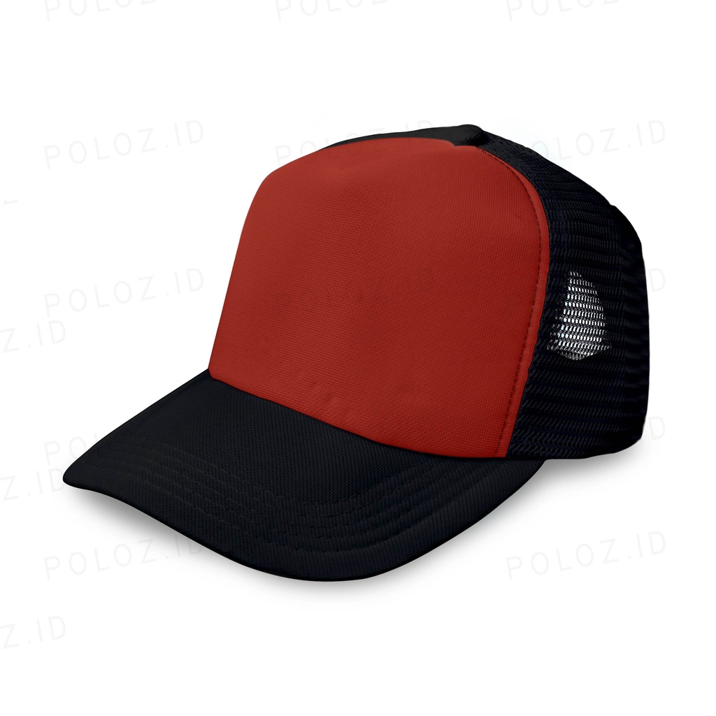 TOPI ANAK NAMA TOI NAMA ANAK TOPI BORDIR NAMA ANAK LUCU TOPI FREE NAMA TOPI CUSTOM TOPI TRUCKER ANAK TOPI JARING NAMA ANAK-HITAM MERAH