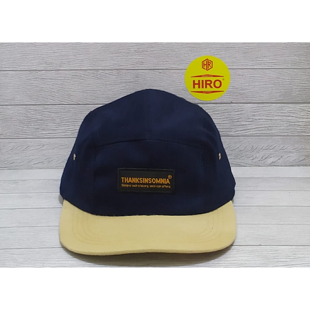 Topi Distro Pria/Topi Snapback Bordir THANSINSOMNIA Kombinasi New Model/Topi Lima Panel