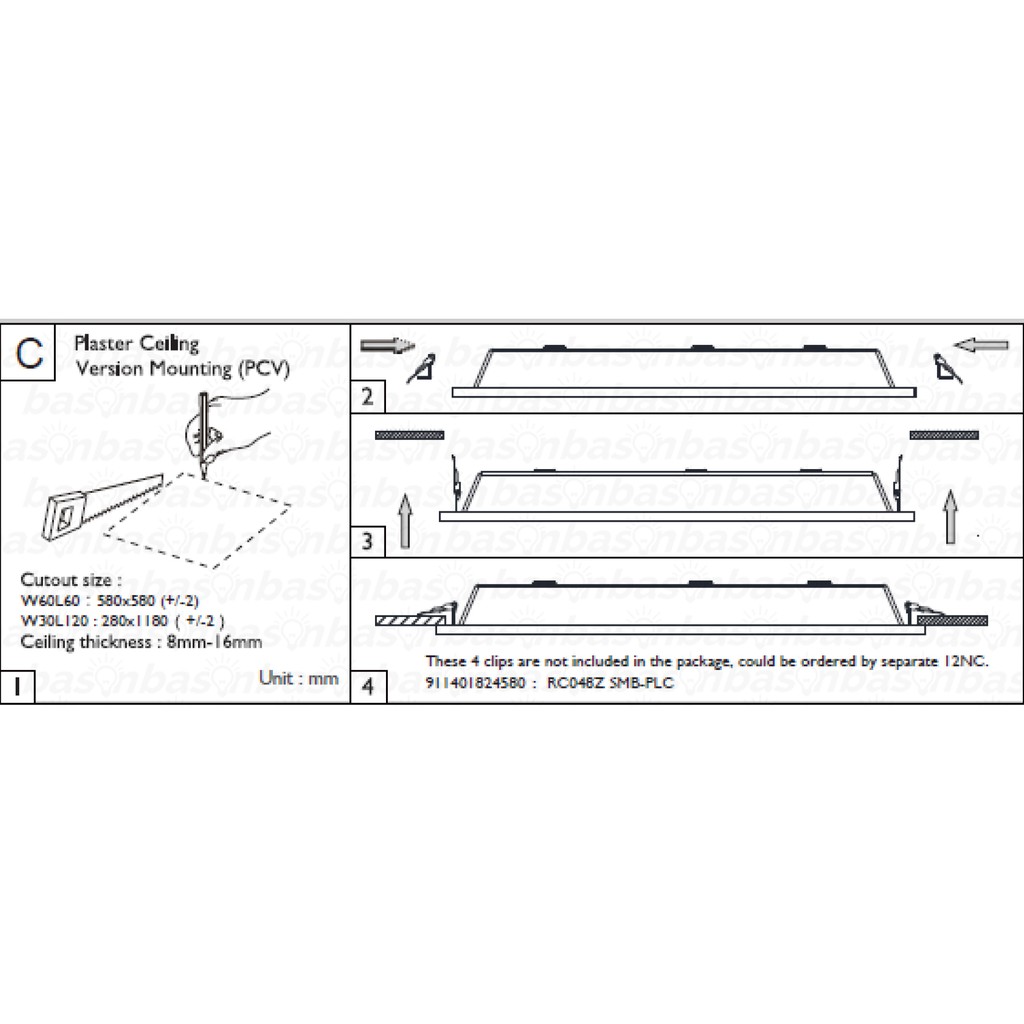 PHILIPS RC048Z SMB-PLC Panel Plaster Ceiling Set