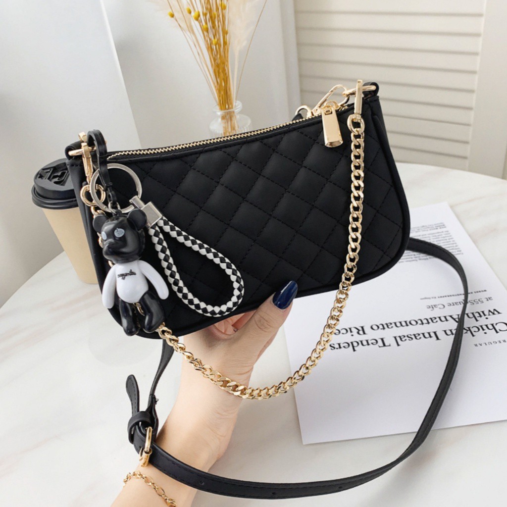 CR 7430 RISCE TAS SELEMPANG IMPORT WANITA CEWEK PEREMPUAN JAKARTA BATAM 21 x 6 x 12