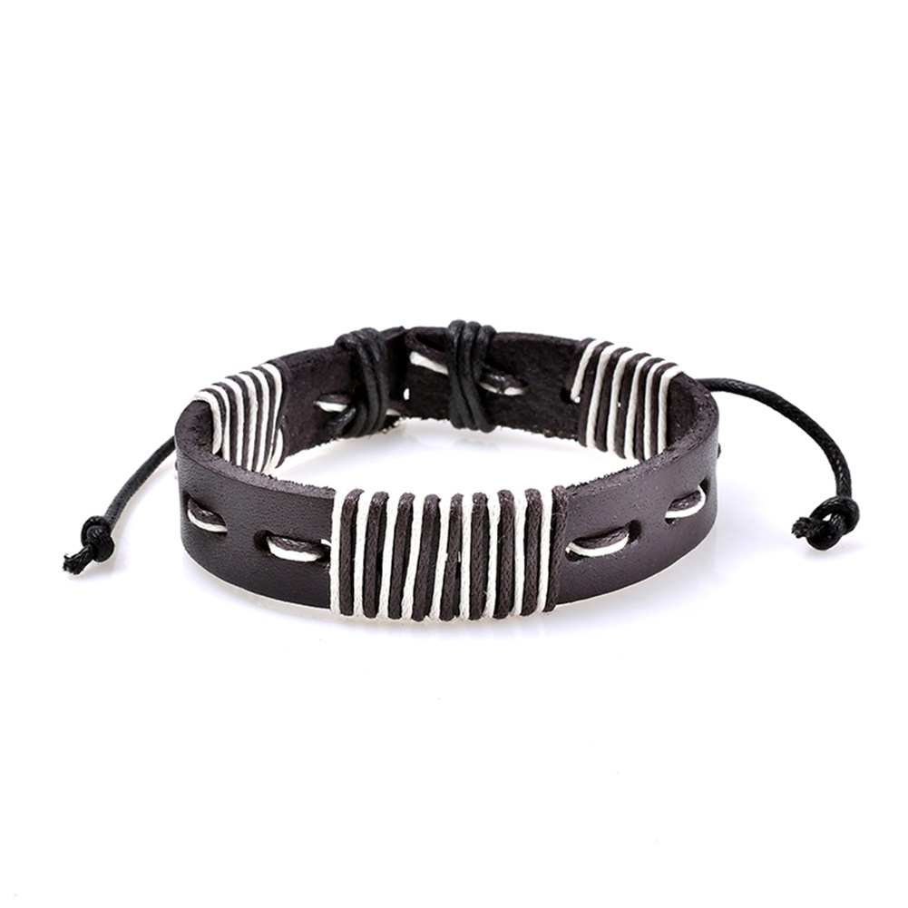 Hu Hu Hu Hu Hu Alat Bantu Pasang Kacamata♡ 3pcs Gelang Tangan Kulit Imitasi Kepang Aksen Manikmanik Kayu Retro Untuk Pria