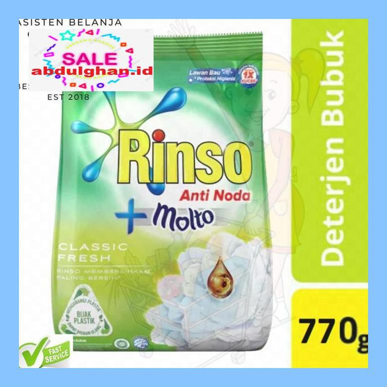 

Oo57Rtl Rinso Bubuk Anti Noda Classic Fresh 770 G Membersihkan Paling Bersih Opsun5T
