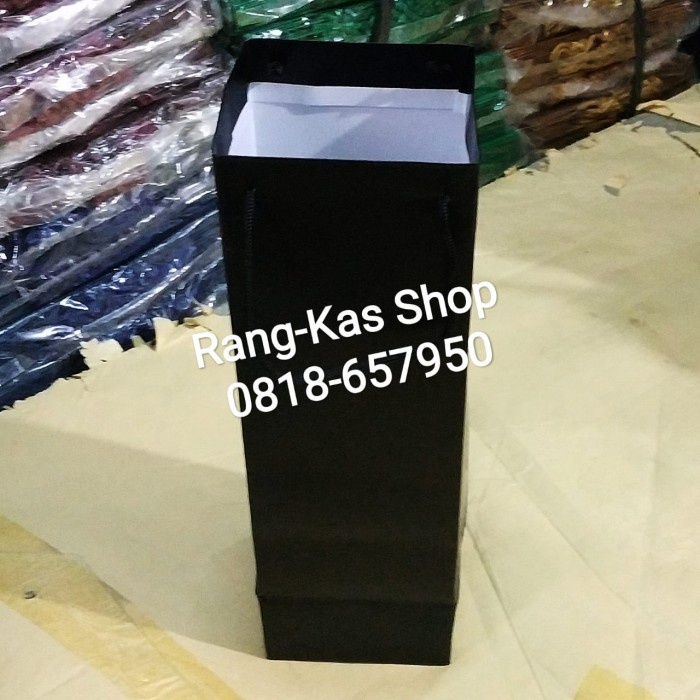 

✨ BISA COD ✨ Paper bag Botol Wine / Madu Ivory Hitam
