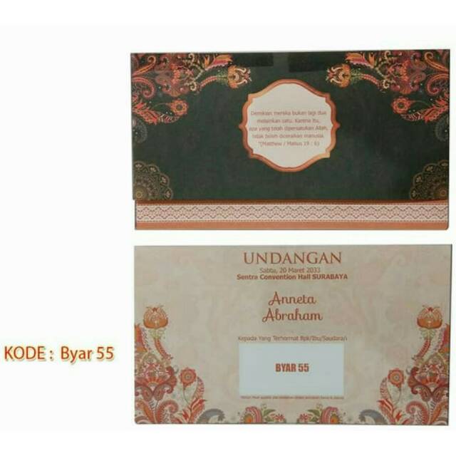 Blangko undangan pernikahan Byar 55