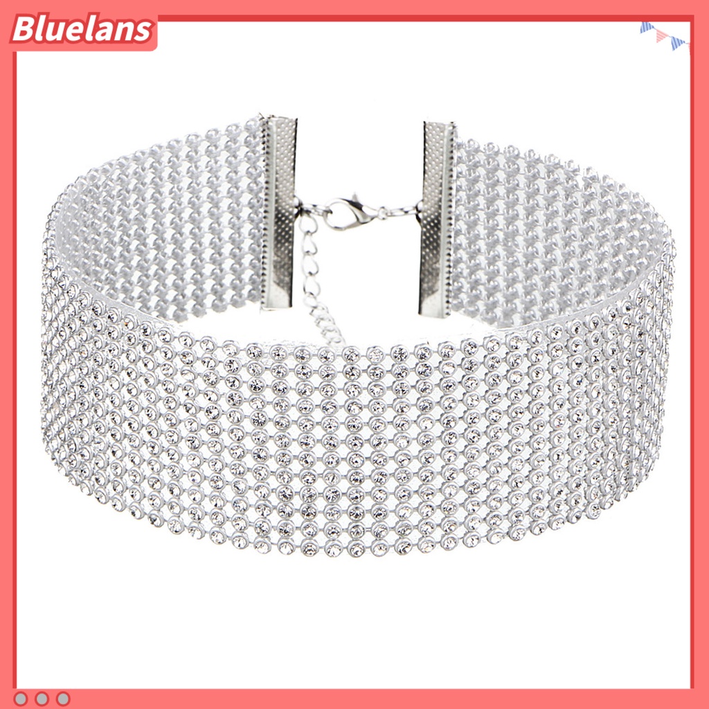 Bluelans Kalung Choker Rantai Klavikula Bahan Aluminum Untuk Wanita