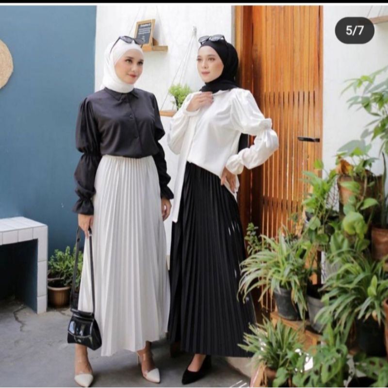 Rok Plisket Premium / Rok Plisket Import / Bahan Tebal