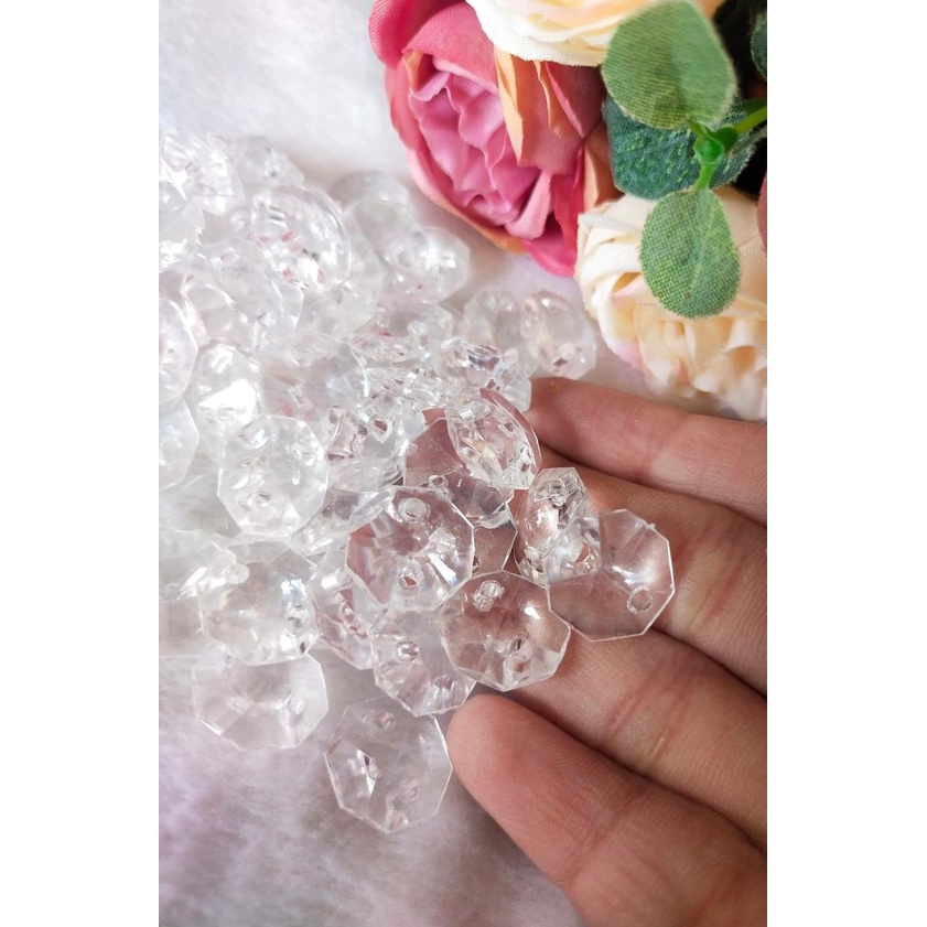 manik acrylic octagon beads 14mm/20gr