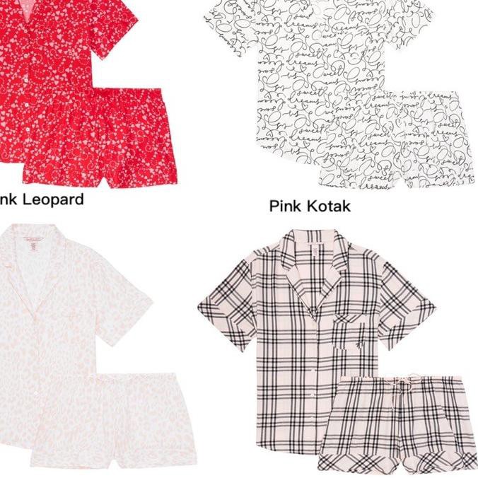 ☜ Pyjamas Pajamas Victoria’s Secret Baju tidur Original VS (1 Set) ♝