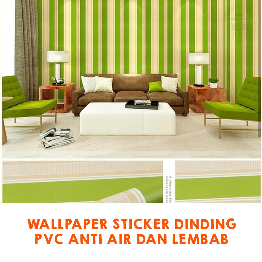Wallpaper Stiker Dinding | Walpaper dinding Kamar Tidur | Wallpaper Promo |SALUR HIJAU