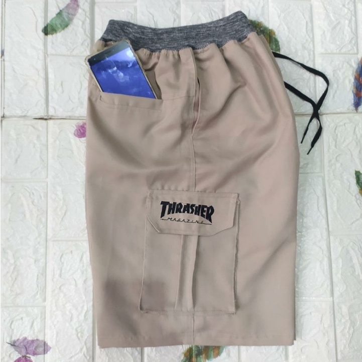 CELANA CARGO RIP PENDEK PRIA / Celana Pendek Pria Gunung Saku Kimpul Dewasa / Cargo Pants Bordir