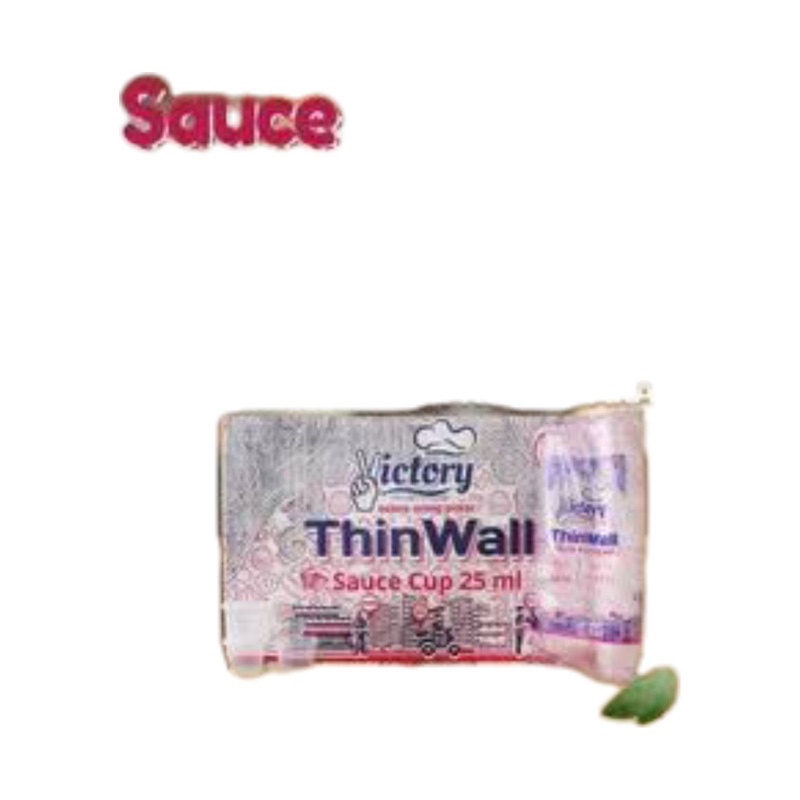 Thinwall Cup 25ml Per Pack pot saus/Tempat Obat/Tempat Saos Saus Sambel Sambal Plastik 1 pack isi 50