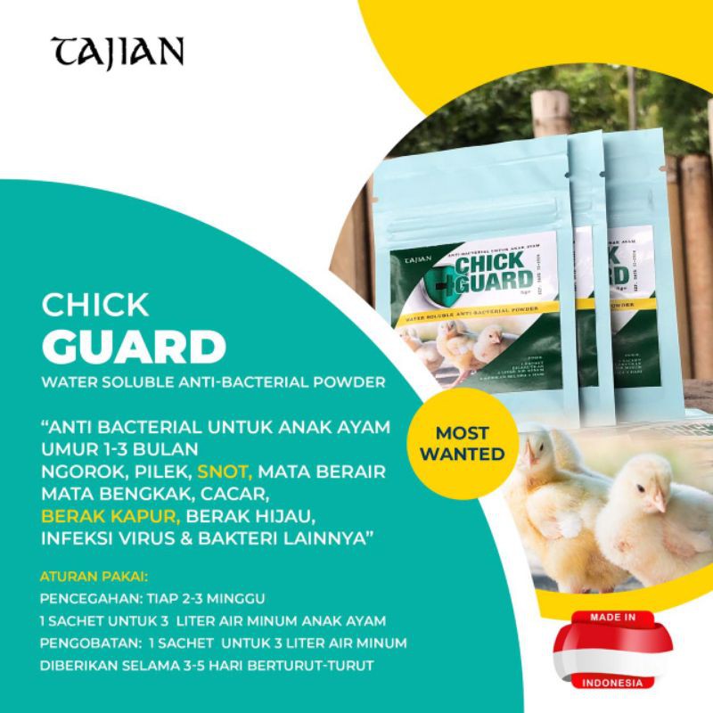 Chick Guard Tajian - anti bacteria untuk anak ayam