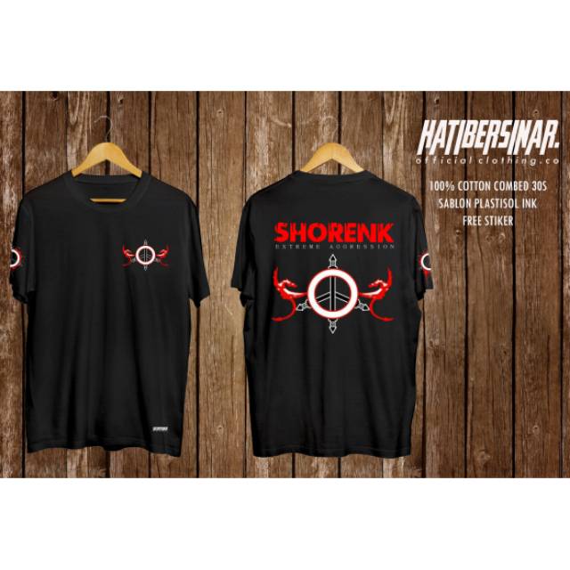 Kaos PSHT T-Shirt "SHORENK" Kwalitas distro cotton combed 30s, sablon plastisol. Cltohing PSHT
