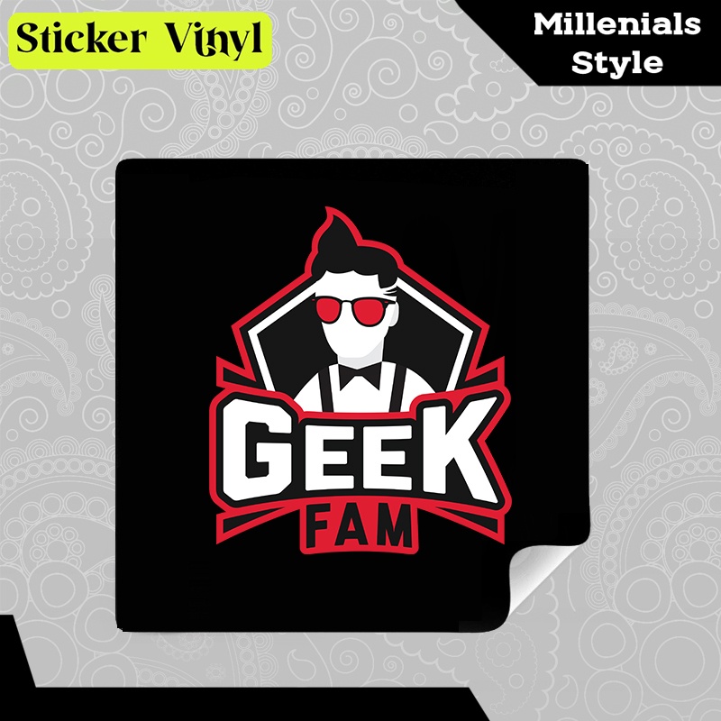 

Stiker Sticker Geek Fam Esports Team Game Gaming Free Fire Mobile Legends Milenial Style Aesthetic Vinyl Satuan Anti Air