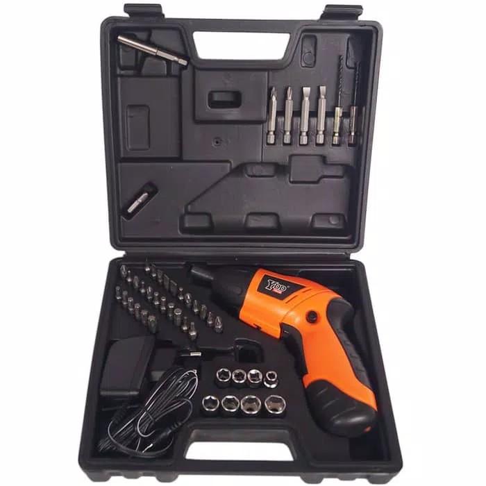 BWDG Bor Tanpa Kabel Manual Obeng Lengkap YDD Elektrik Cordless Rechargeable Screwdriver  Baterai