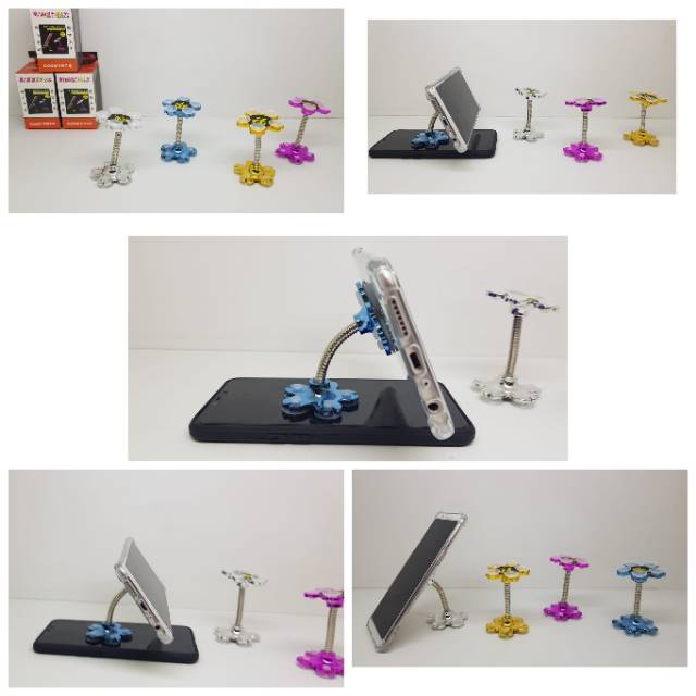 Car Phone Holder FLOWER Stand Dudukan Tablet Mini Pod Stand Besi Flexible Holder iPad Stick Holder