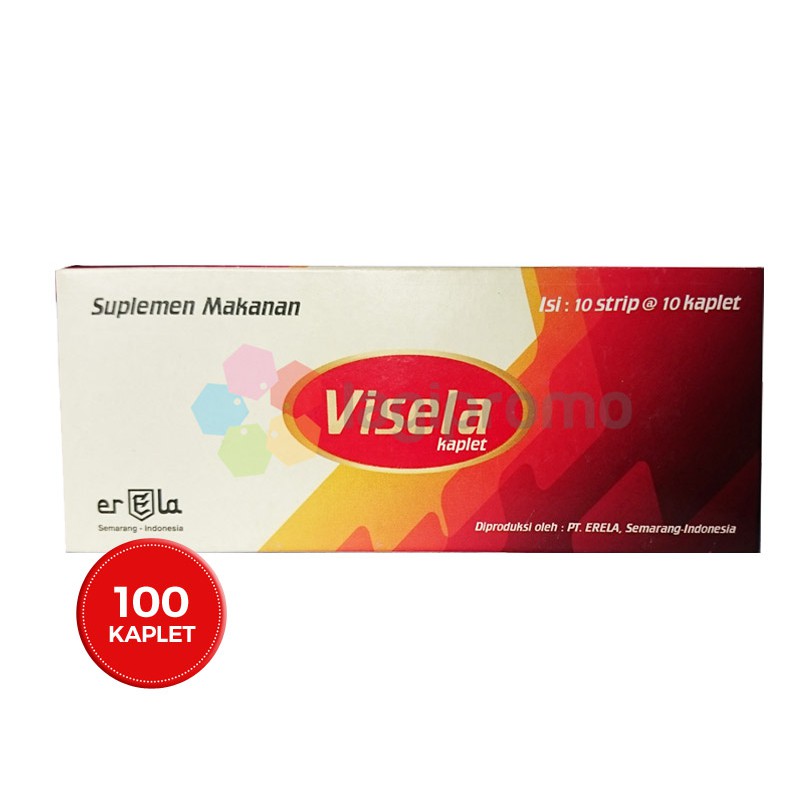 Erela Visela 100 Kaplet Vitamin Suplemen Asam Folat Ibu Hamil dan Lansia Antivirus