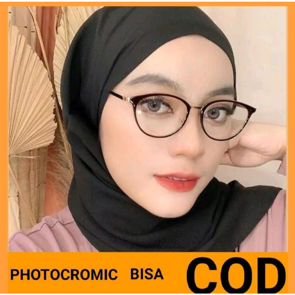 KACAMATA ANTIRADIASI WANITA CAT EYE 1770 CATEYE PAKET LENSA PHOTOCROMIC | MINUS | SILINDER | PROGRESIF | BLUECROMIC | BLUERAY