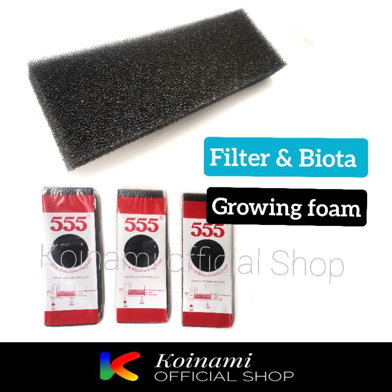 FILTER BIOTA 555 / FILTER AQUARIUM / SARINGAN AIR KOLAM IKAN / KAPAS BIO FOAM HITAM / RAID