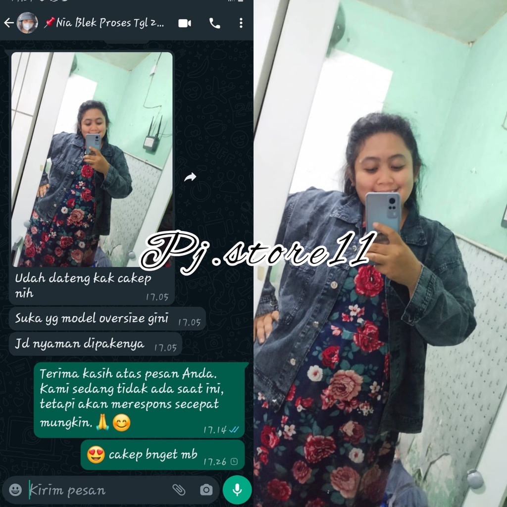 Jaket Jeans Ripped Jumbo Bigsize PRIA WANITA/Jaket Jeans  Snow Oversize  Unisex [ld120,130,140]