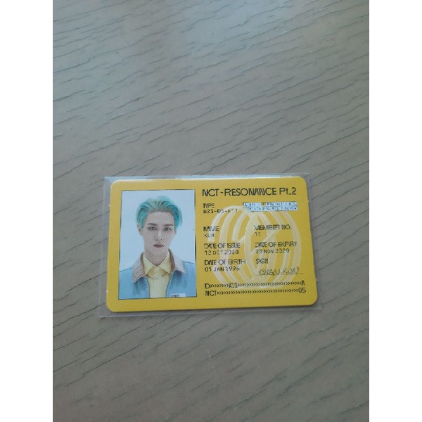 NCT ID Card Kun