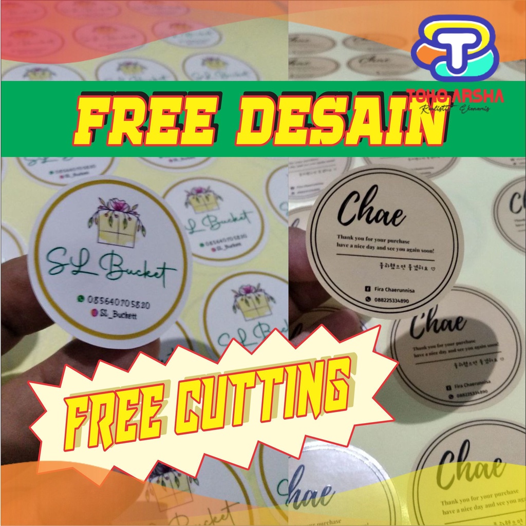 FREE DESAIN CUSTOM STIKER LOGO MAKANAN LABEL MAKANAN DESAIN LOGO Toko_ARsha