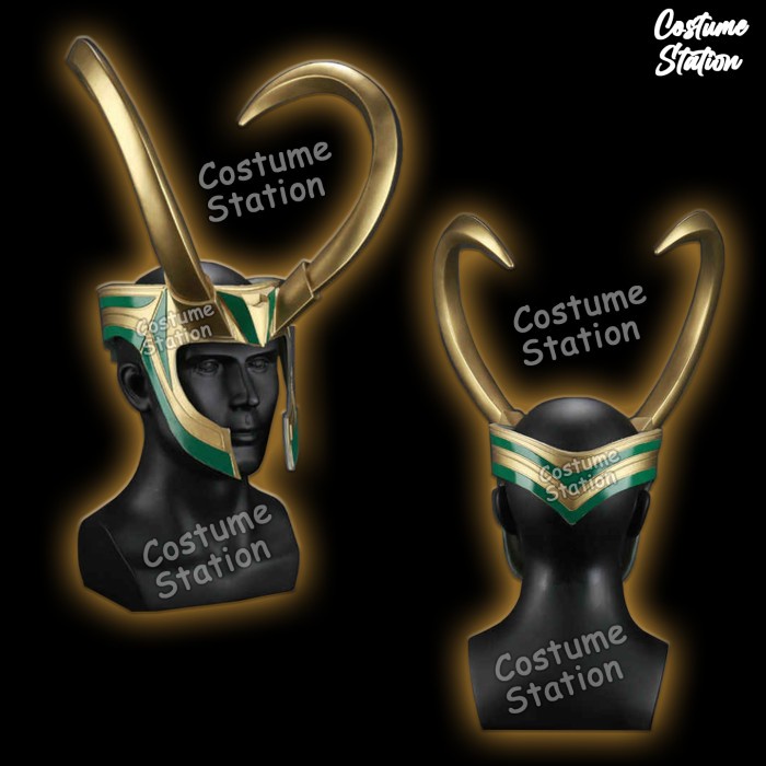 Puki / Loki's Horn Set / Tanduk Kepala Loki Topeng Mask Avengers Marvel Kekinian Terlaris