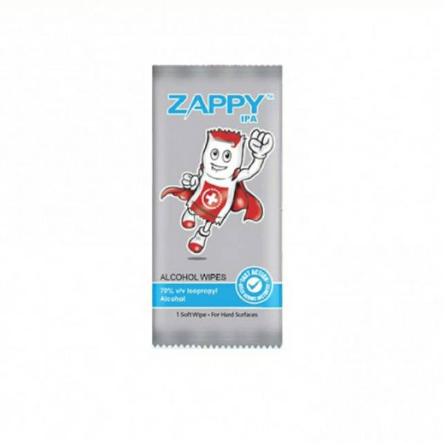 ZAPPY IPA wipes (isopropyl alcohol 70%) isi 10 sachets