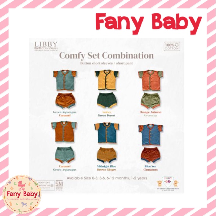 LIBBY SETELAN BAJU PENDEK CELANA PENDEK COMFY SET KOMBINASI