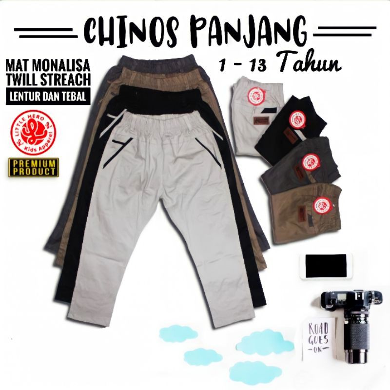 Celana Chino Chinos Panjang Anak Laki Laki Cowok Kids Junior Jumbo Tanggung Remaja Little Hero Usia 1 2 3 4 5 6 7 8 9 10 11 12 13 Tahun