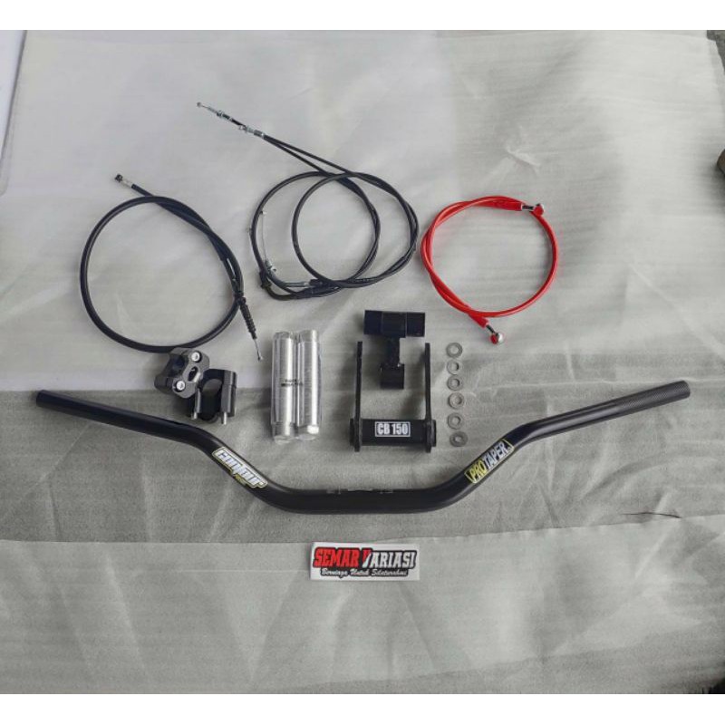 paket peninggi motor old new cb150r led verza stang fatbar