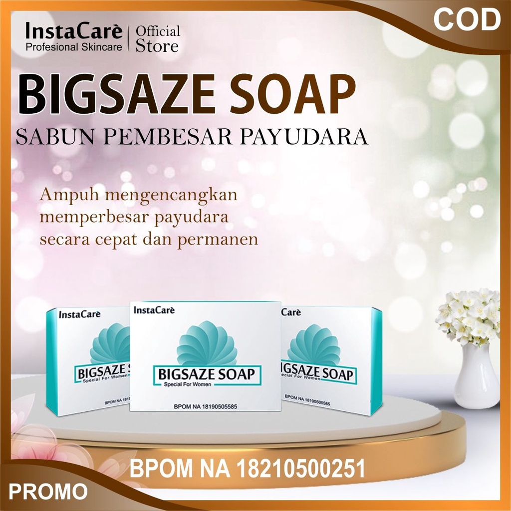 BIGSIZE SOAP SABUN PEMBESAR PAYUDARA PALING AMPUH CEPAT PERMANEN ORIGINAL ALAMI BPOM AMAN PADAT
