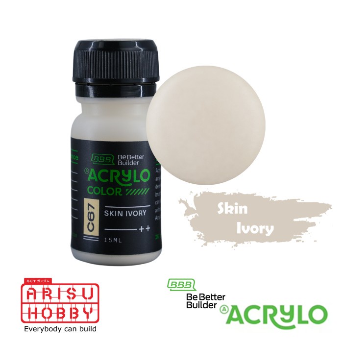 

ACRYLO COLOR SKIN IVORY C67 Acrylic Paint Color Cat Gundam