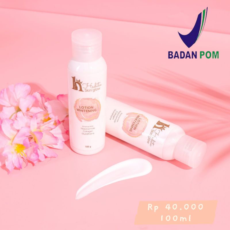 BPOM Hedita Lotion Whitening AMPUH | instant whitening PUTIH PERMANENT 100ml