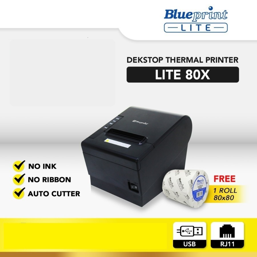 BLUEPRINT THERMAL LITE80X PRINTER KASIR (USB + RJ11)