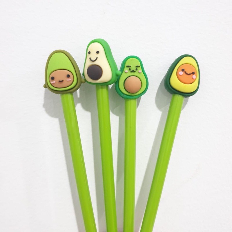 

4Pcs Gel Pen Avocado mix model Black Ink