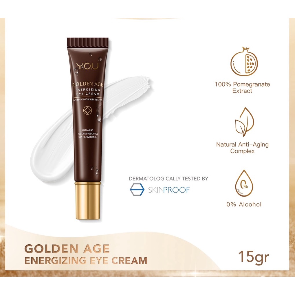 Kosmetik You Golden Age Krim Mata / Energizing Eye Cream 15g [TARABABYSTORE]