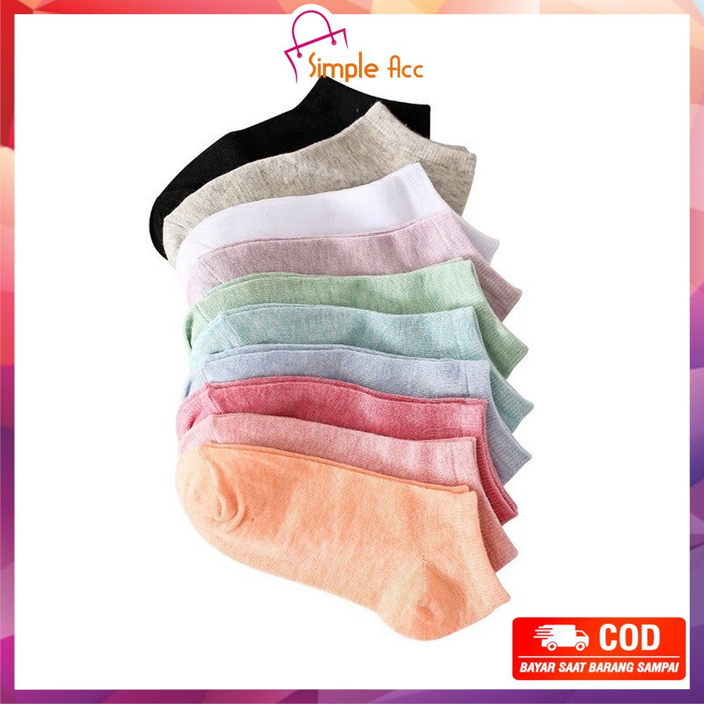 ~COD~ DO-P59 Kaos Kaki Semata Kaki Polos / Kaus Kaki Wanita / Kaos Kaki Ankle Dewasa / Short Socks-8
