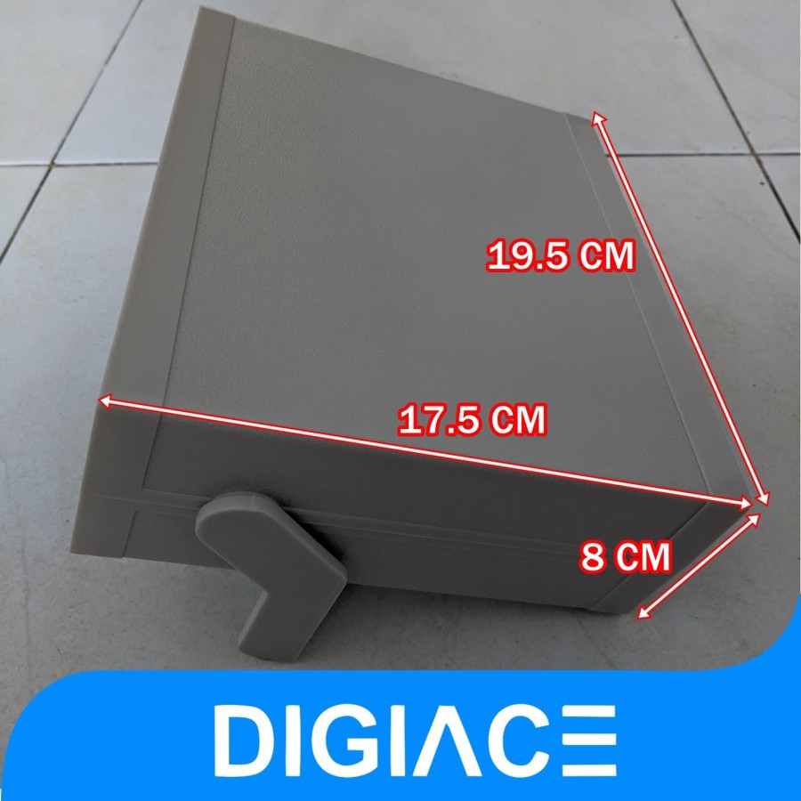 Box projek/ Box plastik abu abu gagang