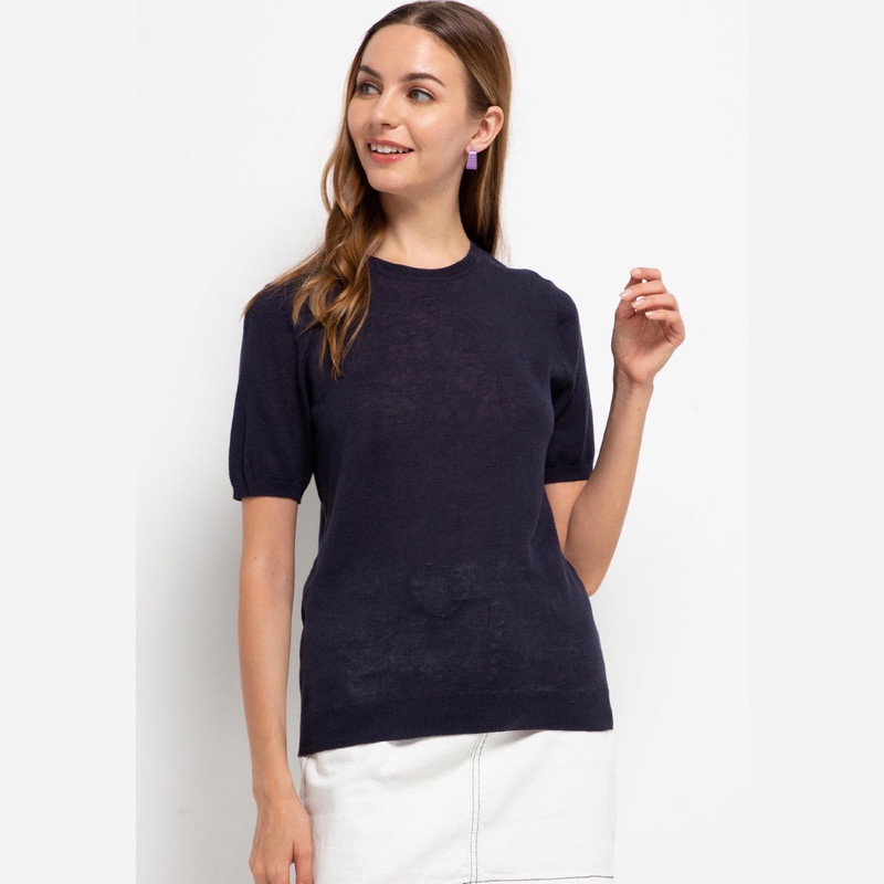 Giordano Short Sleeve Sweater Wanita